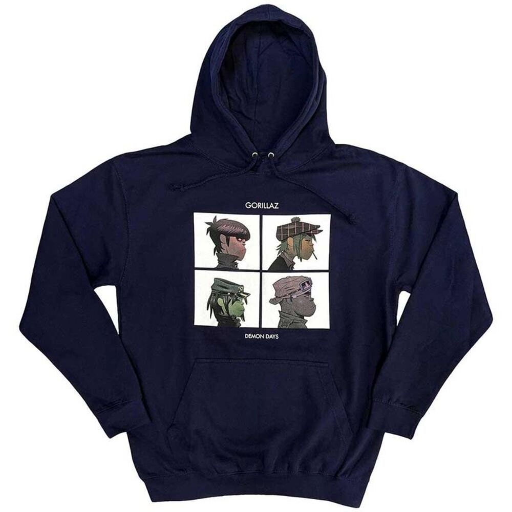 Gorillaz Unisex Adult Demon Days Hoodie / Navy Blue